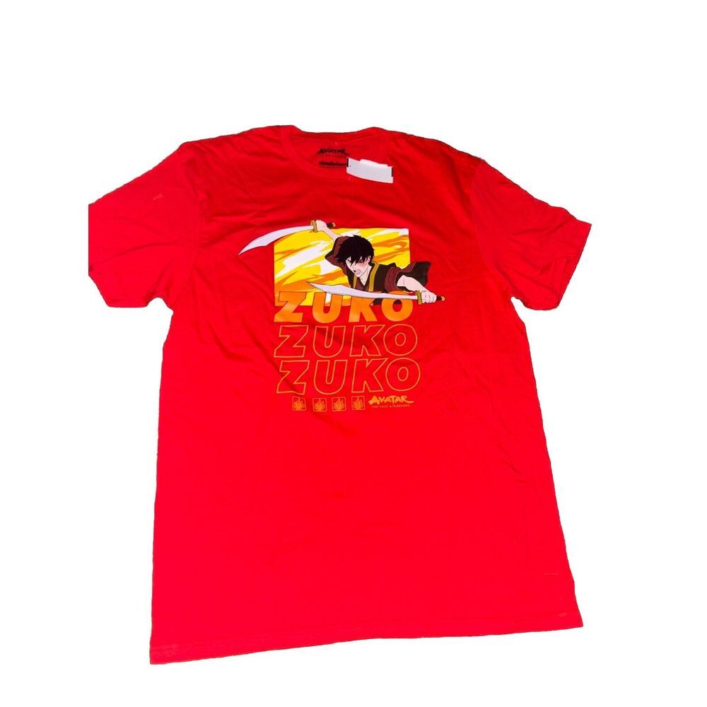 Avatar: The Last‎ Airbender Zuko Red, Yellow, Orange Nickelodeon T-Shirt Men NWT